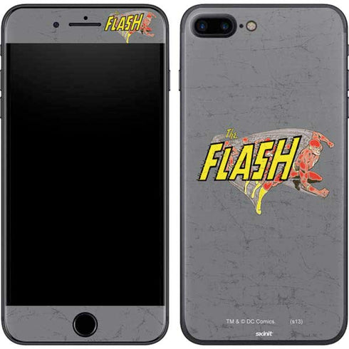 DC Comics The Flash Vintage Action Running Pose iPhone 8 Plus Skin