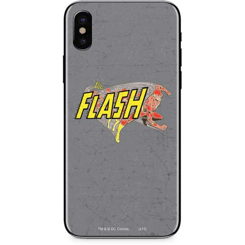 DC Comics The Flash Vintage Action Running Pose iPhone XS Max Skin
