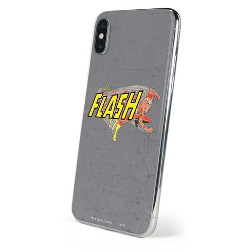 DC Comics The Flash Vintage Action Running Pose iPhone XS Skin