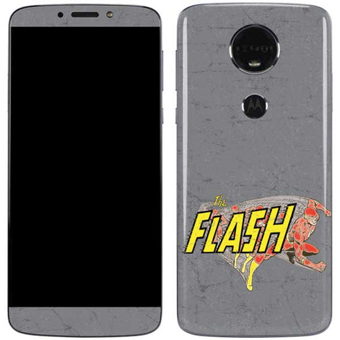 DC Comics The Flash Vintage Action Running Pose Moto E5 Plus Skin