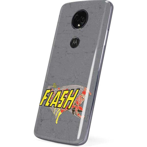 DC Comics The Flash Vintage Action Running Pose Moto E5 Plus Skin