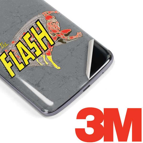 DC Comics The Flash Vintage Action Running Pose Moto E5 Plus Skin