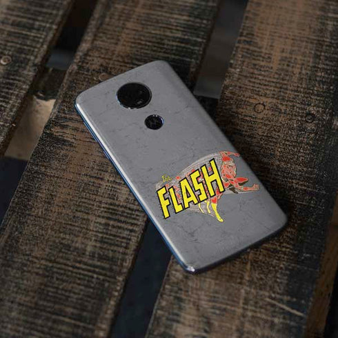 DC Comics The Flash Vintage Action Running Pose Moto E5 Plus Skin
