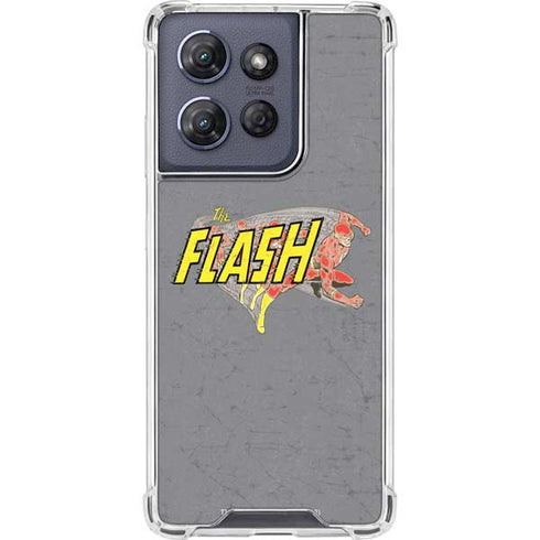 DC Comics The Flash Vintage Action Running Pose Moto G 5G (2025) Clear Case
