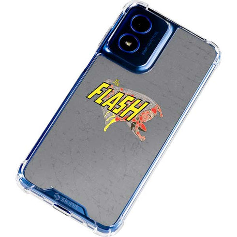 DC Comics The Flash Vintage Action Running Pose Moto G 5G (2024) Clear Case