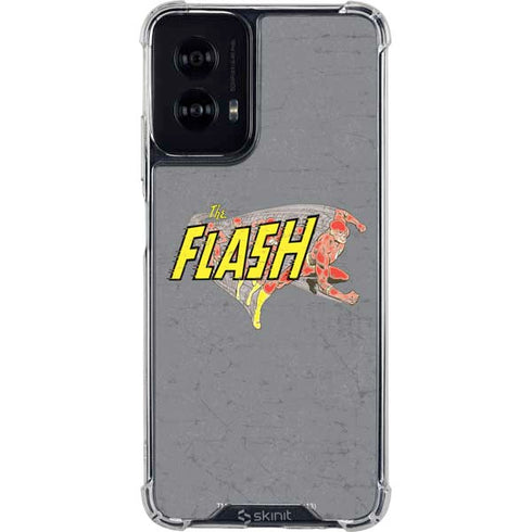 DC Comics The Flash Vintage Action Running Pose Moto G Power 5G (2024) Clear Case