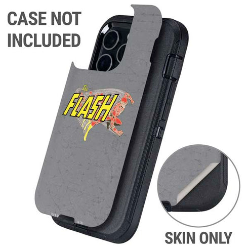 DC Comics The Flash Vintage Action Running Pose Otterbox Defender iPhone Skin