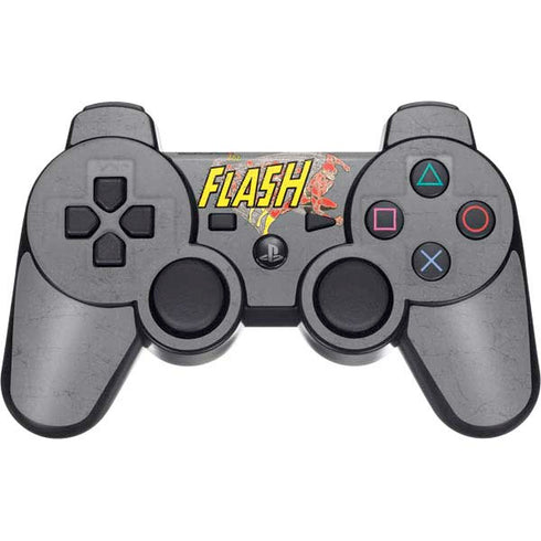 DC Comics The Flash Vintage Action Running Pose PS3 Dual Shock wireless controller Skin
