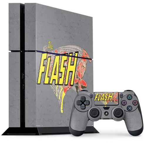 DC Comics The Flash Vintage Action Running Pose PS4 Console and Controller Bundle Skin