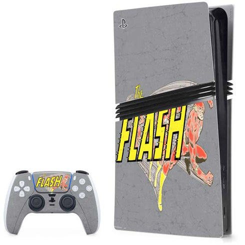 DC Comics The Flash Vintage Action Running Pose PS5 Pro Bundle Skin