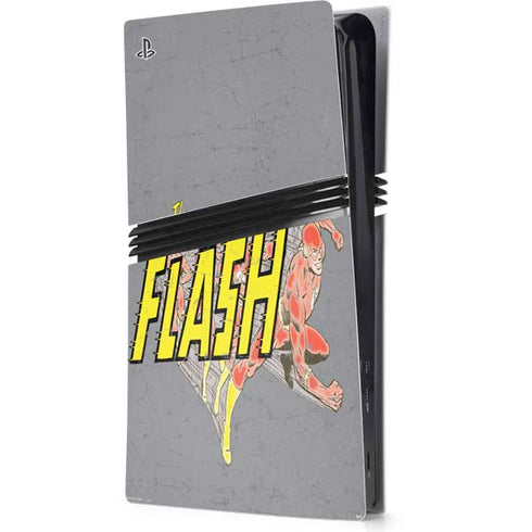 DC Comics The Flash Vintage Action Running Pose PS5 Pro Console Skin