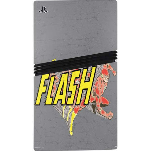DC Comics The Flash Vintage Action Running Pose PS5 Pro Console Skin
