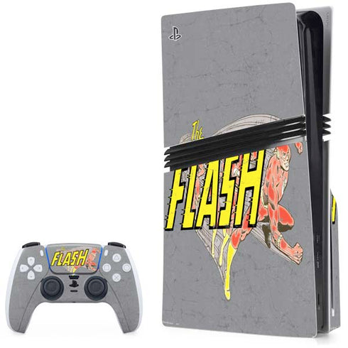 DC Comics The Flash Vintage Action Running Pose PS5 Pro Disk Bundle Skin
