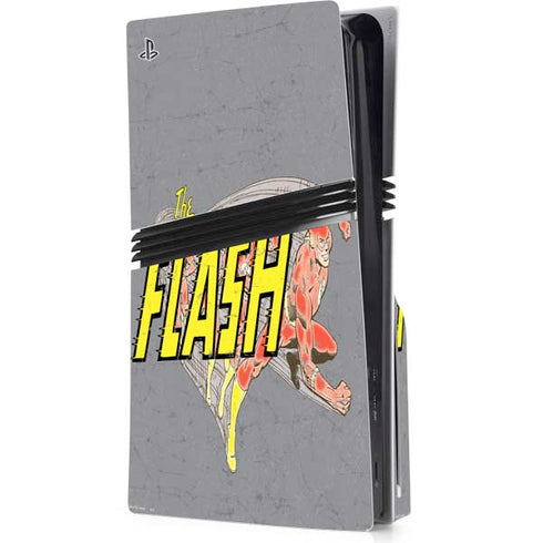 DC Comics The Flash Vintage Action Running Pose PS5 Pro Disk Console Skin