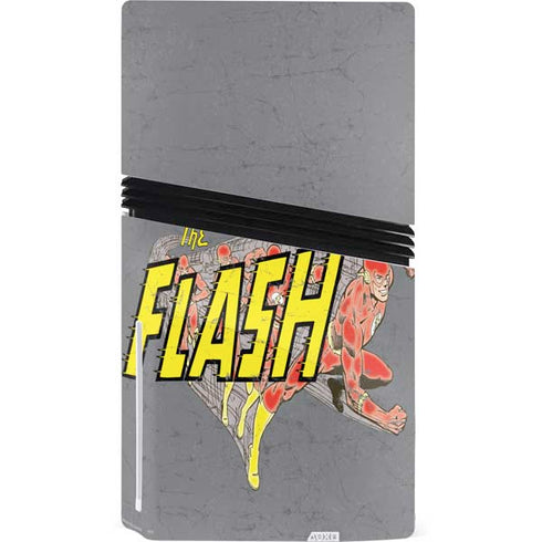 DC Comics The Flash Vintage Action Running Pose PS5 Pro Disk Console Skin