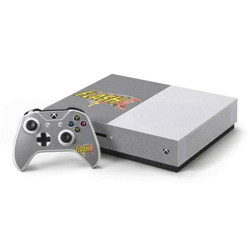 DC Comics The Flash Vintage Action Running Pose Xbox One S Console and Controller Bundle Skin