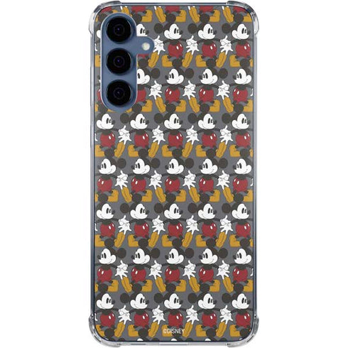 Disney Mickey Mouse Vintage Pattern Galaxy A35 5G Clear Case