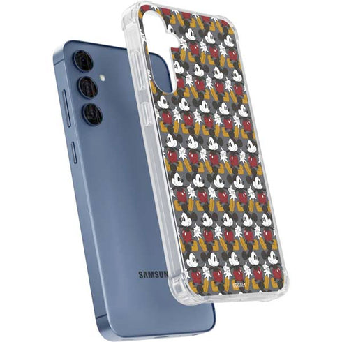 Disney Mickey Mouse Vintage Pattern Galaxy A55 5G Clear Case
