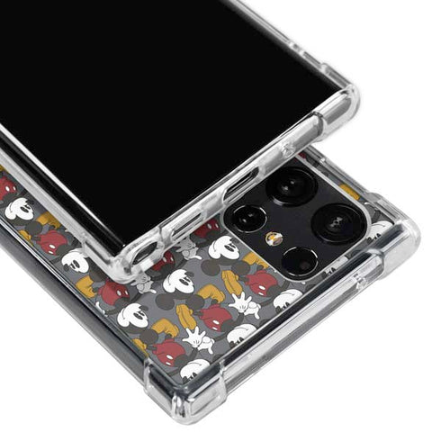 Disney Mickey Mouse Vintage Pattern Galaxy S23 Ultra Clear Case