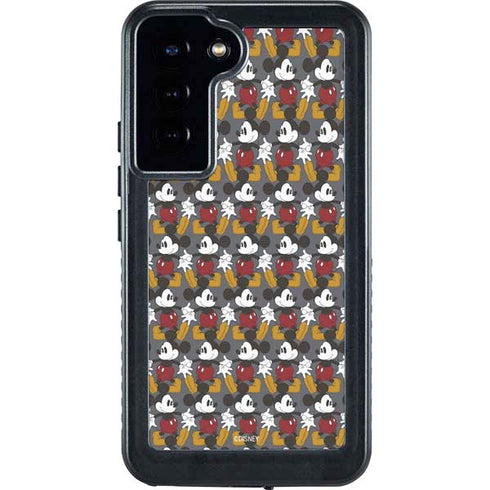 Disney Mickey Mouse Vintage Pattern Galaxy S24 Plus Waterproof Case