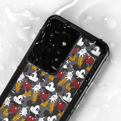 Disney Mickey Mouse Vintage Pattern Galaxy S24 Ultra Waterproof Case