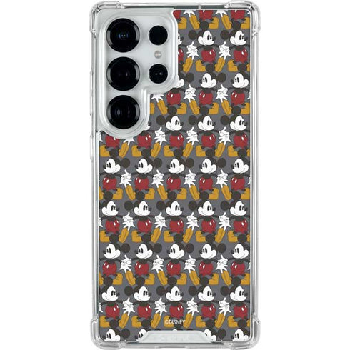 Disney Mickey Mouse Vintage Pattern Galaxy S25 Ultra Clear Case