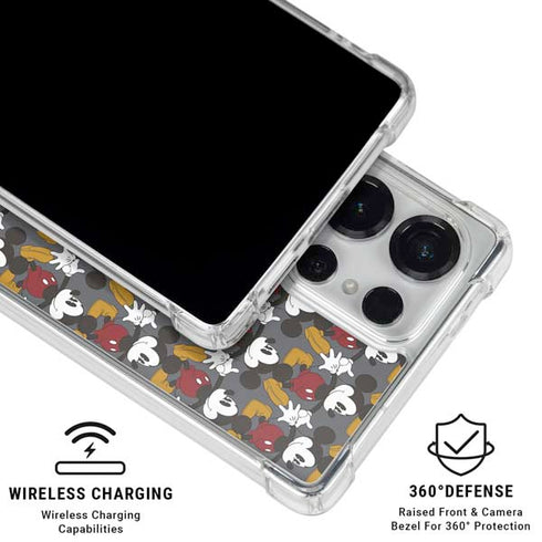 Disney Mickey Mouse Vintage Pattern Galaxy S26 Ultra Clear Case