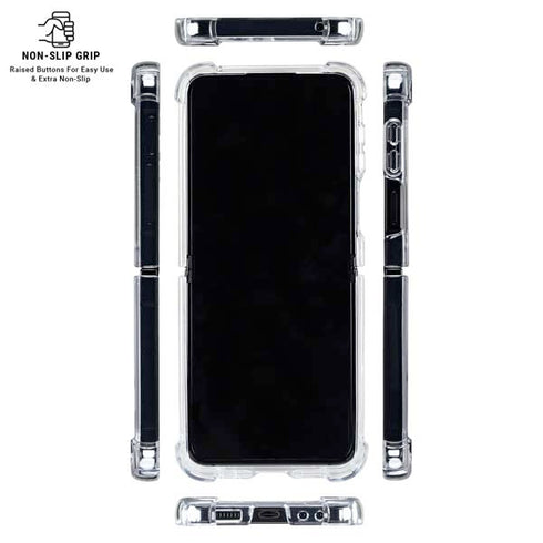 Disney Mickey Mouse Vintage Pattern Galaxy Z Flip6 Clear Case