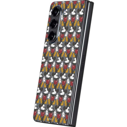 Disney Mickey Mouse Vintage Pattern Galaxy Z Fold5 5G Skin