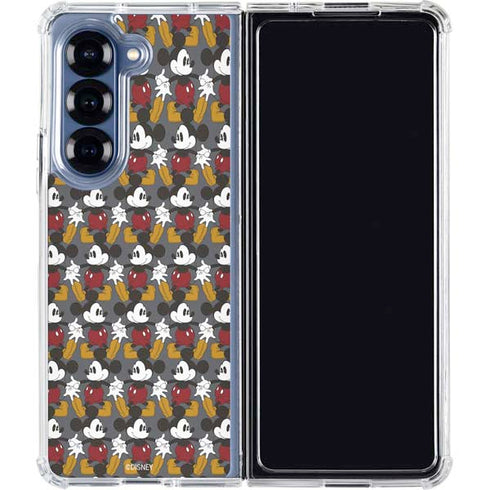 Disney Mickey Mouse Vintage Pattern Galaxy Z Fold6 Clear Case