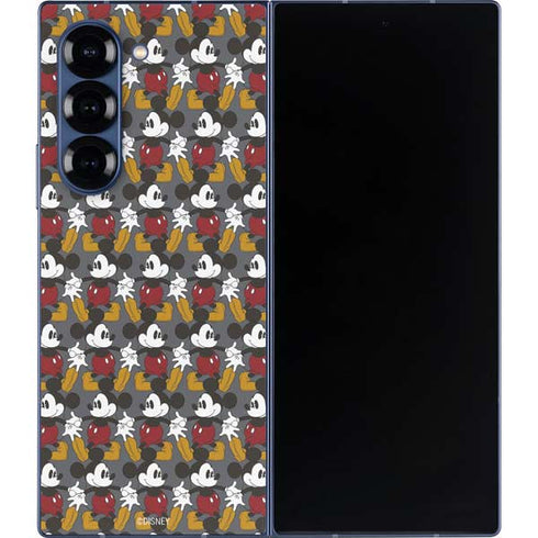 Disney Mickey Mouse Vintage Pattern Galaxy Z Fold6 Skin
