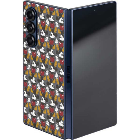 Disney Mickey Mouse Vintage Pattern Galaxy Z Fold6 Skin