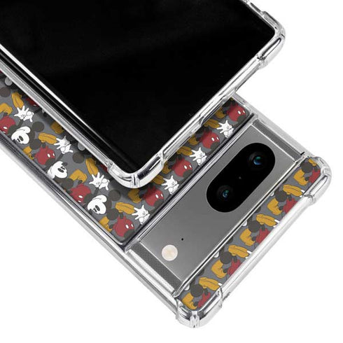 Disney Mickey Mouse Vintage Pattern Google Pixel 8a Clear Case