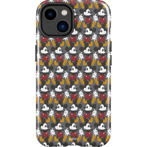 Disney Mickey Mouse Vintage Pattern iPhone 15 Impact Case