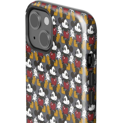 Disney Mickey Mouse Vintage Pattern iPhone 15 Impact Case