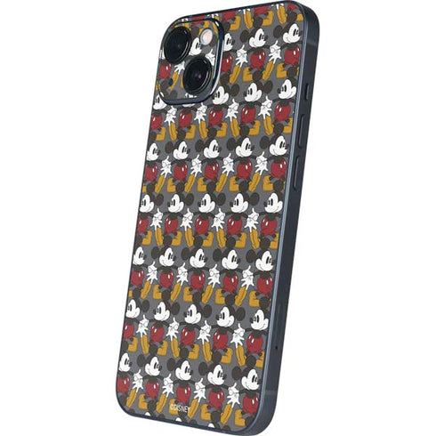 Disney Mickey Mouse Vintage Pattern iPhone 15 Skin