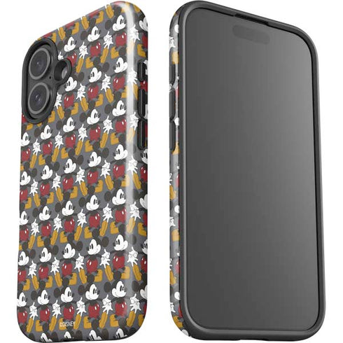 Disney Mickey Mouse Vintage Pattern iPhone 16 Impact Case