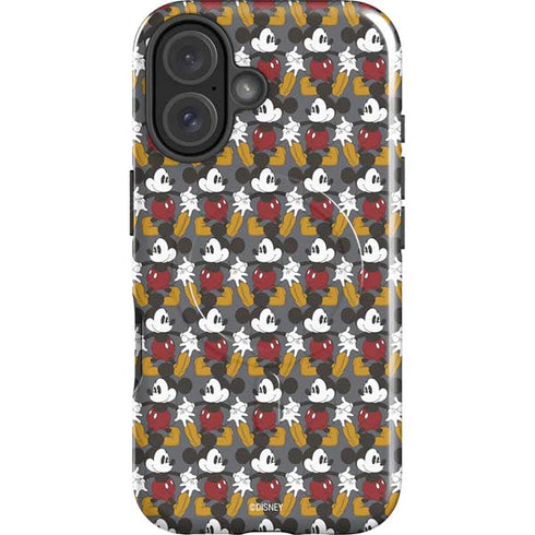 Disney Mickey Mouse Vintage Pattern iPhone 16 Magsafe Impact Case
