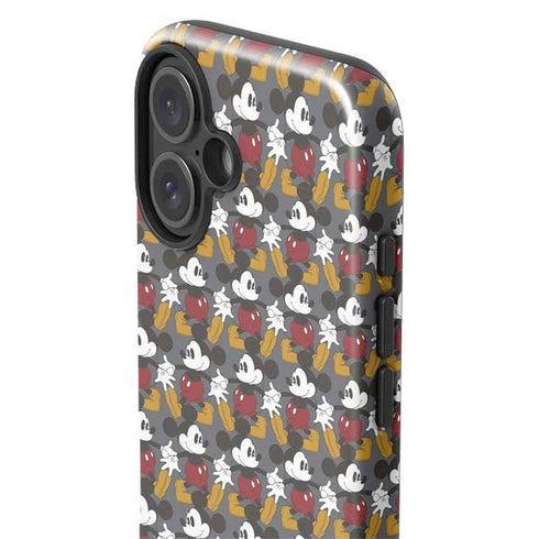 Disney Mickey Mouse Vintage Pattern iPhone 16 Plus Impact Case