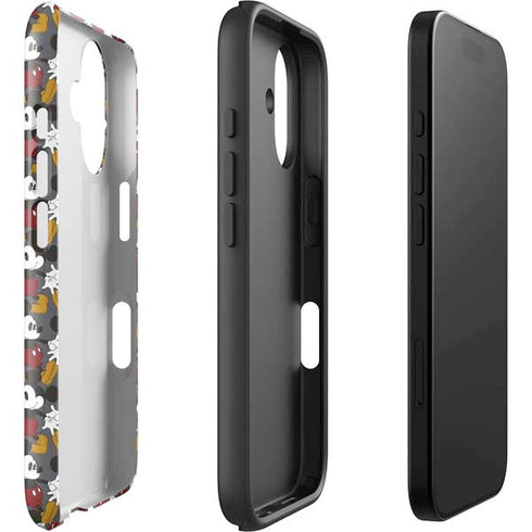 Disney Mickey Mouse Vintage Pattern iPhone 16 Plus Impact Case