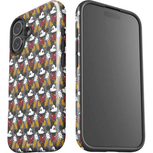 Disney Mickey Mouse Vintage Pattern iPhone 16 Plus Impact Case