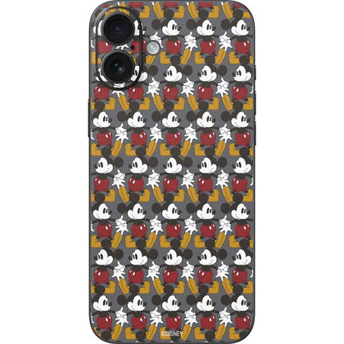 Disney Mickey Mouse Vintage Pattern iPhone 16 Plus Skin