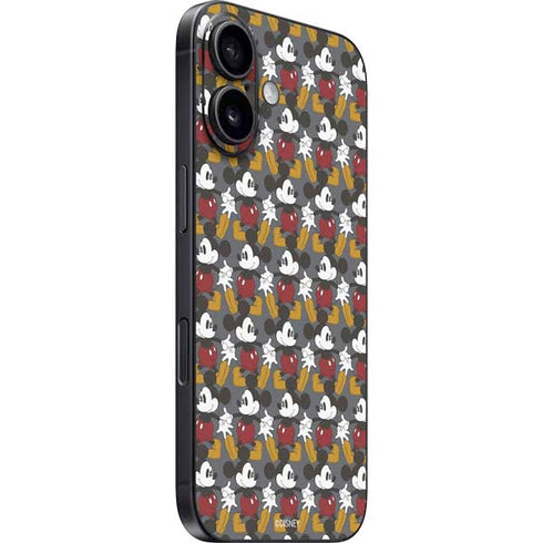 Disney Mickey Mouse Vintage Pattern iPhone 16 Plus Skin