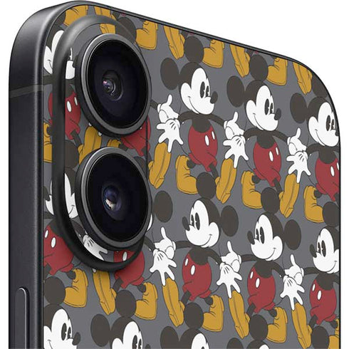 Disney Mickey Mouse Vintage Pattern iPhone 16 Plus Skin