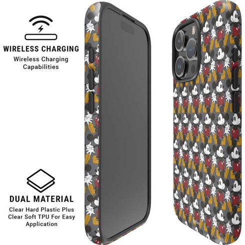 Disney Mickey Mouse Vintage Pattern iPhone 16 Pro Magsafe Impact Case