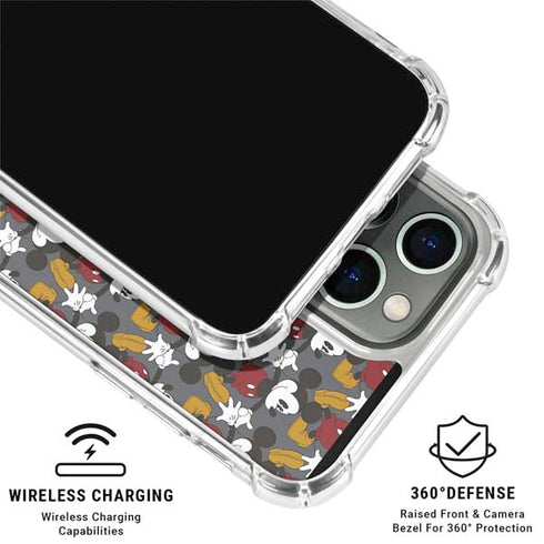 Disney Mickey Mouse Vintage Pattern iPhone 16 Pro Max Clear Case