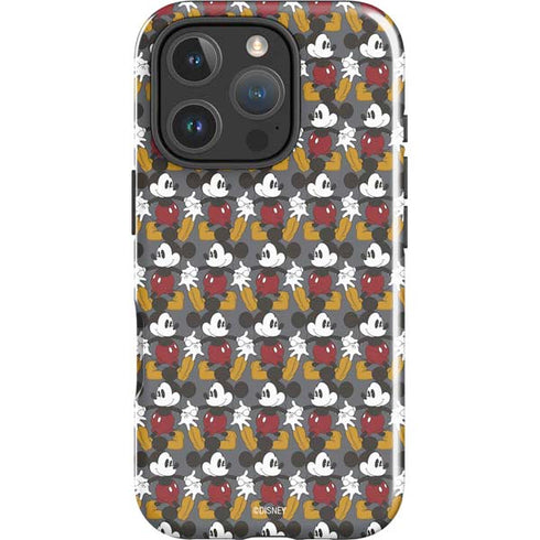Disney Mickey Mouse Vintage Pattern iPhone 16 Pro Max Impact Case