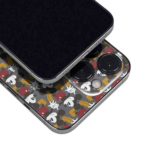 Disney Mickey Mouse Vintage Pattern iPhone 16 Pro Max Skin