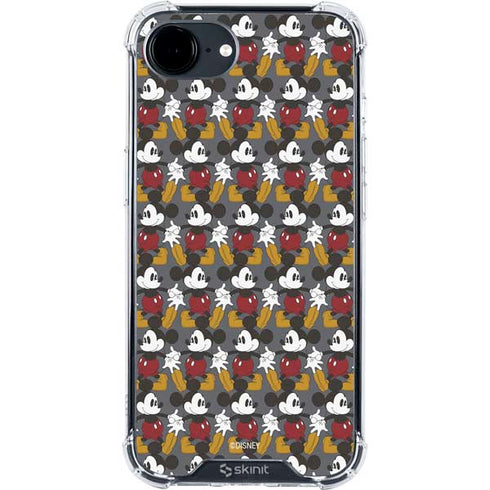 Disney Mickey Mouse Vintage Pattern iPhone 16e Clear Case