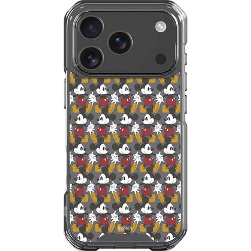 Disney Mickey Mouse Vintage Pattern iPhone 18 Pro Clear Case